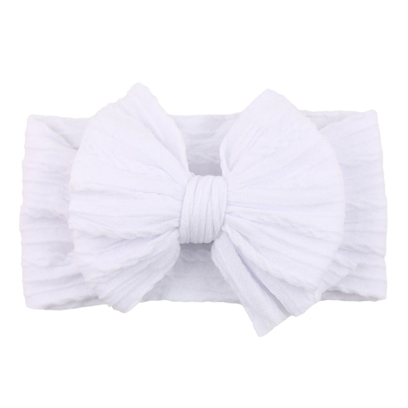 Children's Nylon Headband with Bow-White-State of Style