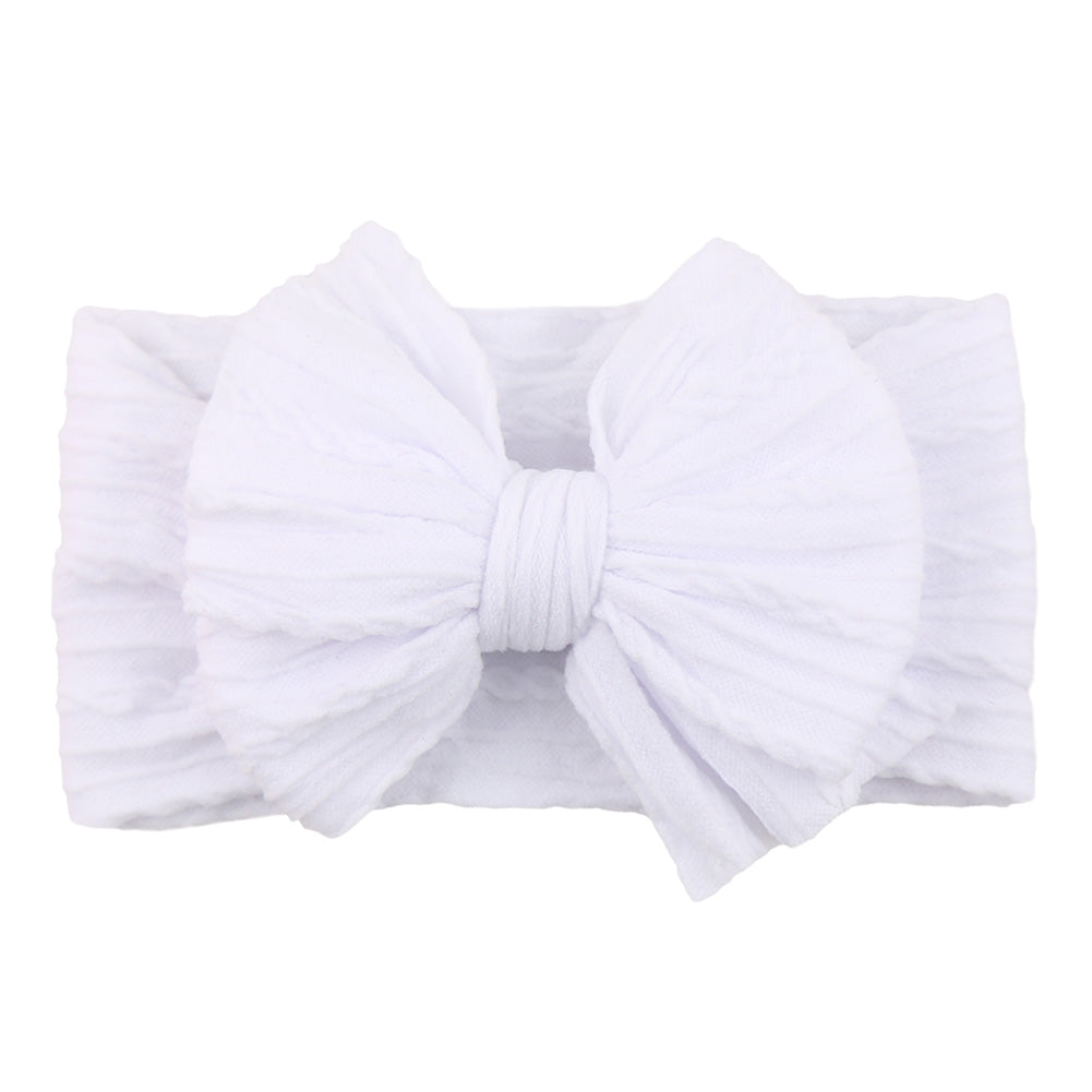 Children's Nylon Headband with Bow-White-State of Style