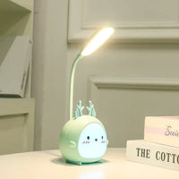 Children's reading lamp with eye protection and USB night light - BrightBuddy-Blue Deer-State of Style