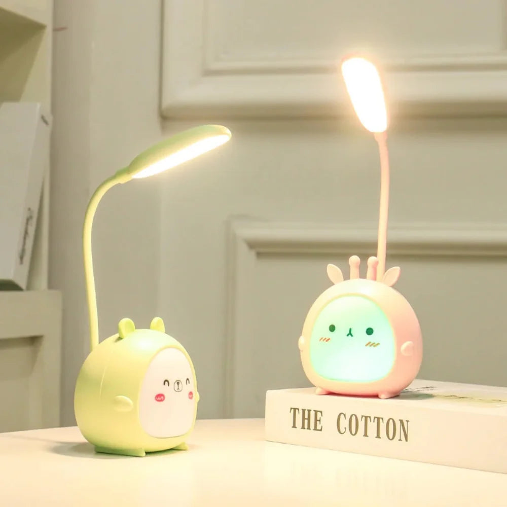 Children's reading lamp with eye protection and USB night light - BrightBuddy-Green Deer-State of Style