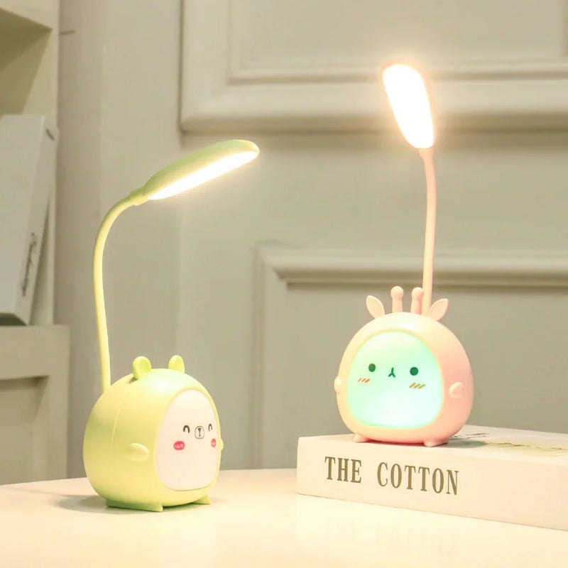 Children's reading lamp with eye protection and USB night light - BrightBuddy-Green Deer-State of Style