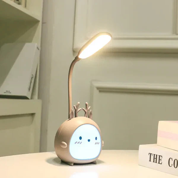 Children's reading lamp with eye protection and USB night light - BrightBuddy-Grey Deer-State of Style