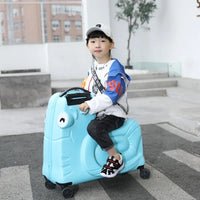 Child's seat suitcase with scooter function – Naples-Blue-S (39 L)-State of Style