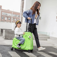 Child's seat suitcase with scooter function – Naples-Green-S (39 L)-State of Style
