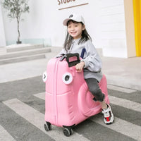 Child's seat suitcase with scooter function – Naples-Pink-M (65 L)-State of Style
