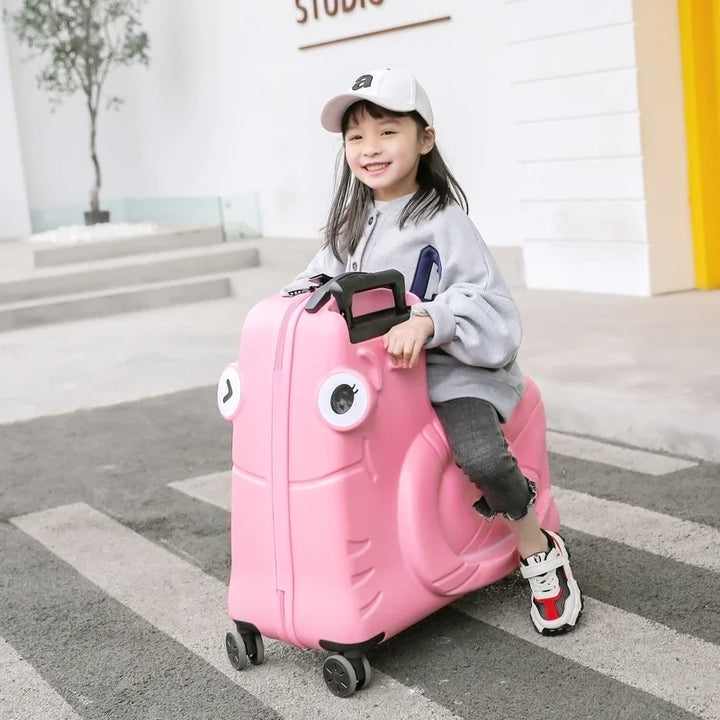 Child's seat suitcase with scooter function – Naples-Pink-M (65 L)-State of Style
