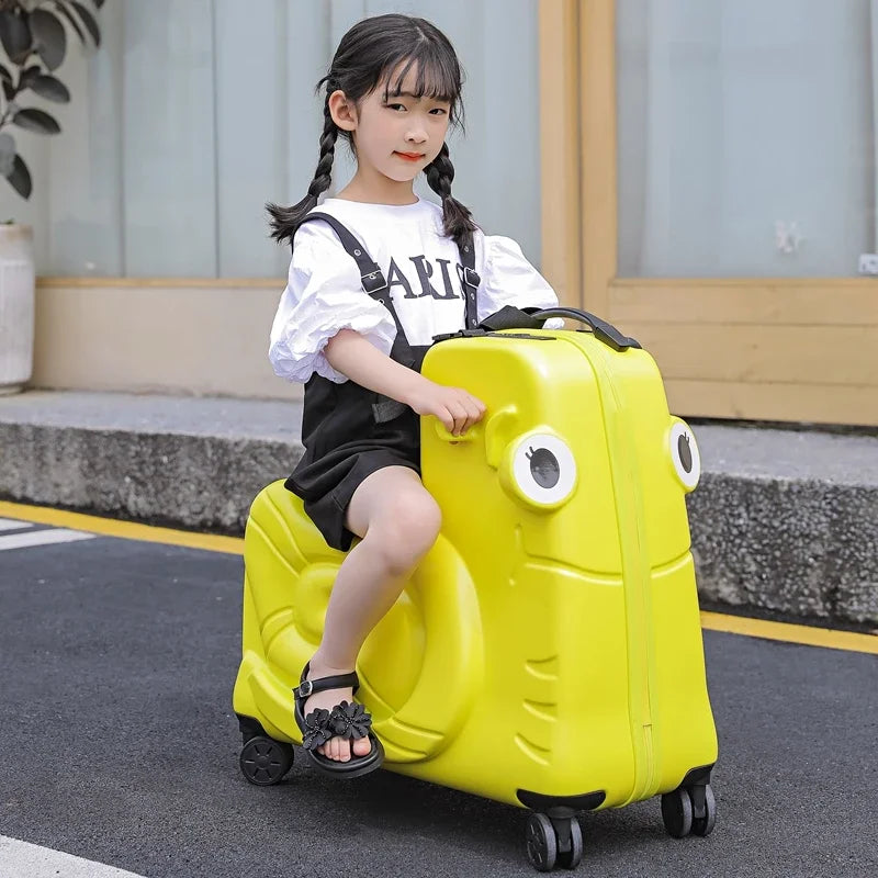 Child's seat suitcase with scooter function – Naples-Yellow-S (39 L)-State of Style