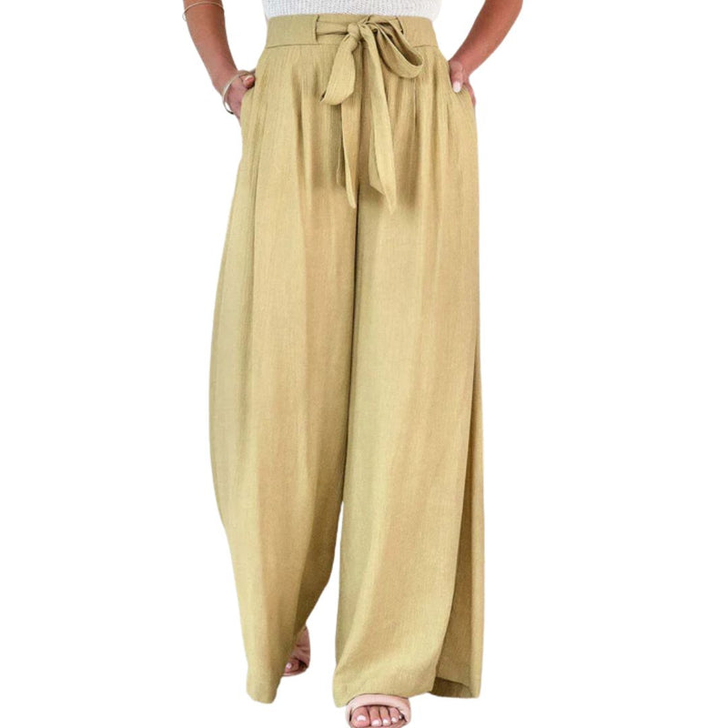 Chloe Linen Pants | Relaxed Fit & Breathable for Summer-Yellow-XS-State of Style