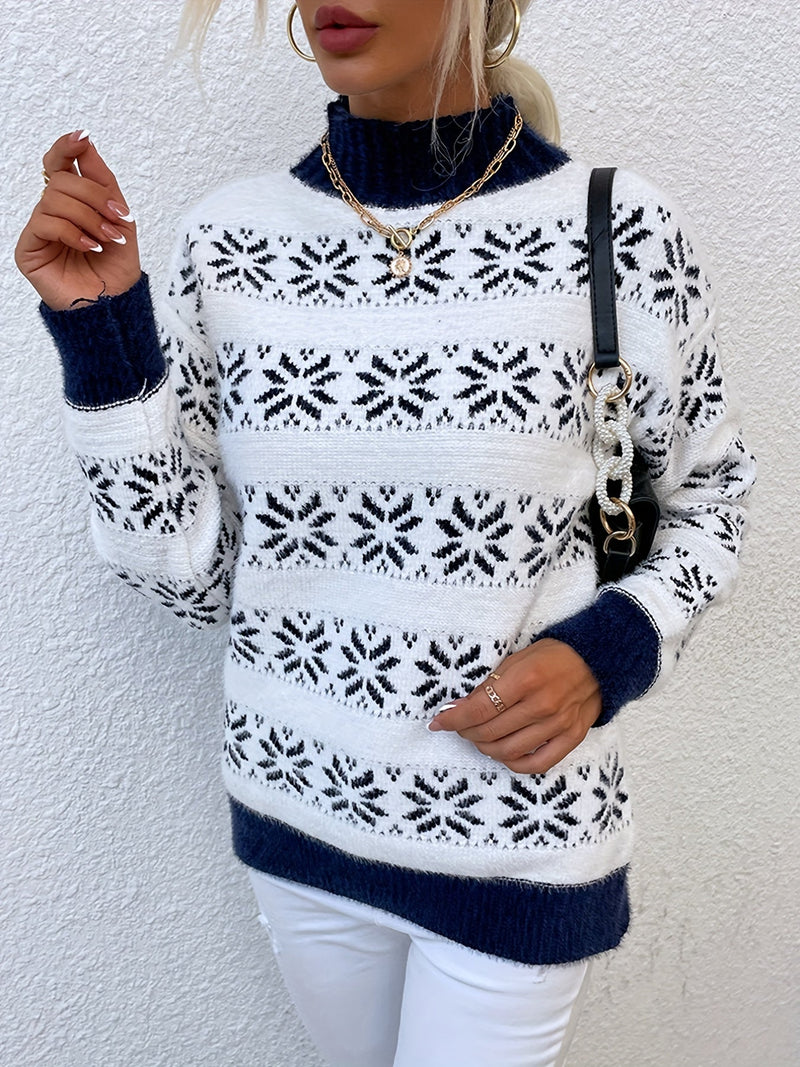 Christmas Pattern Sweater - Holly-Black-S-State of Style