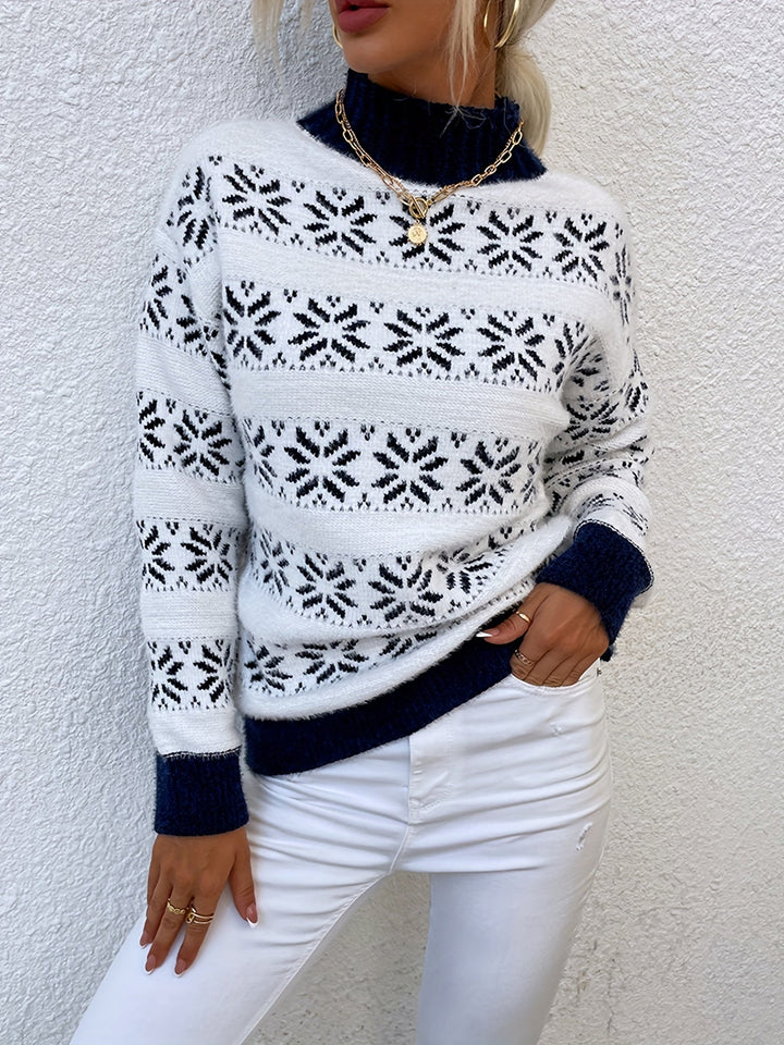 Christmas Pattern Sweater - Holly-Pink-S-State of Style