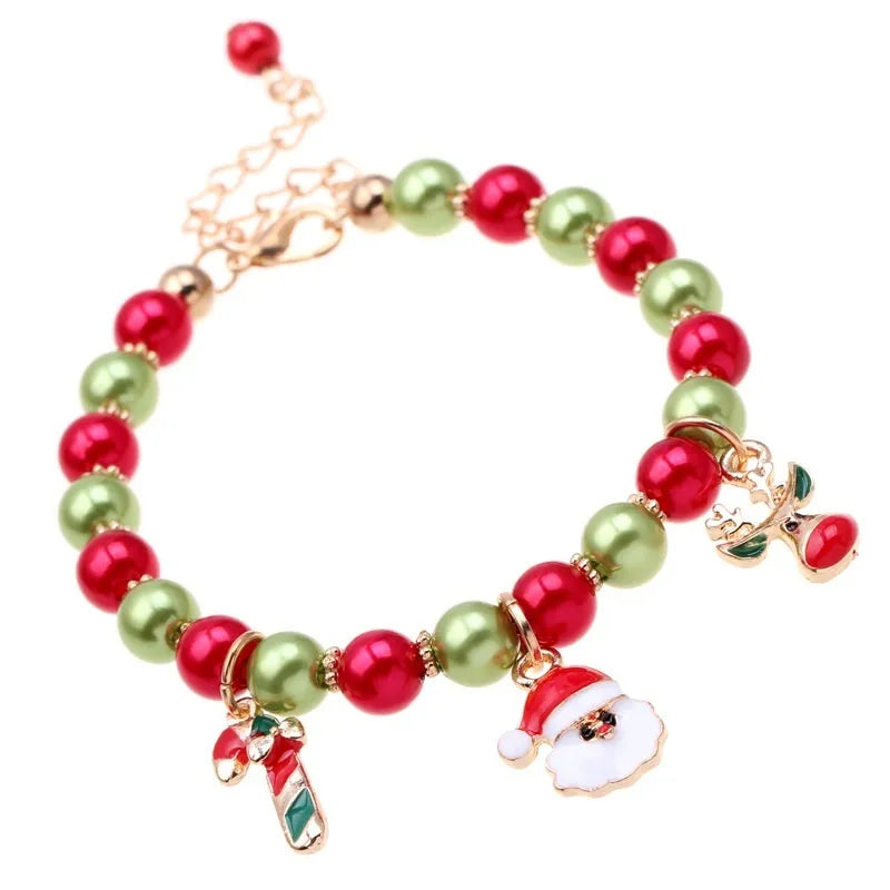 CHRISTMAS SANTA BEAD BRACELET-State of Style