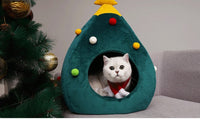 Christmas Tree Cat Bed - FestivePurr-M-State of Style