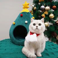 Christmas Tree Cat Bed - FestivePurr-M-State of Style