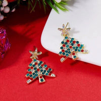 Christmas Tree Dangle Earrings | Women's Jewellery-CLEAR-State of Style