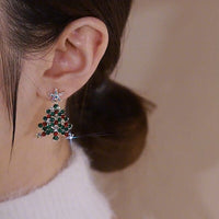 Christmas Tree Dangle Earrings | Women's Jewellery-CLEAR-State of Style