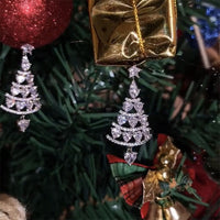 Christmas Tree Dangle Earrings | Women's Jewellery-CLEAR-State of Style