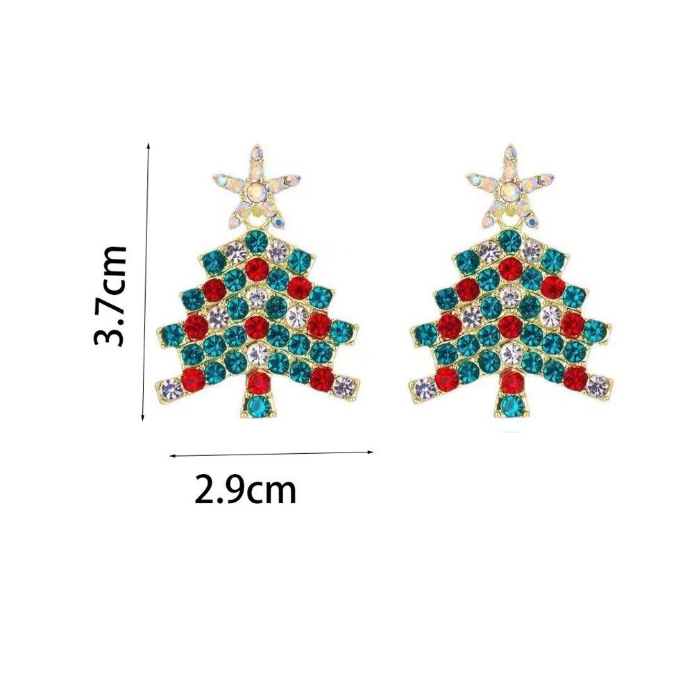 Christmas Tree Dangle Earrings | Women's Jewellery-CLEAR-State of Style