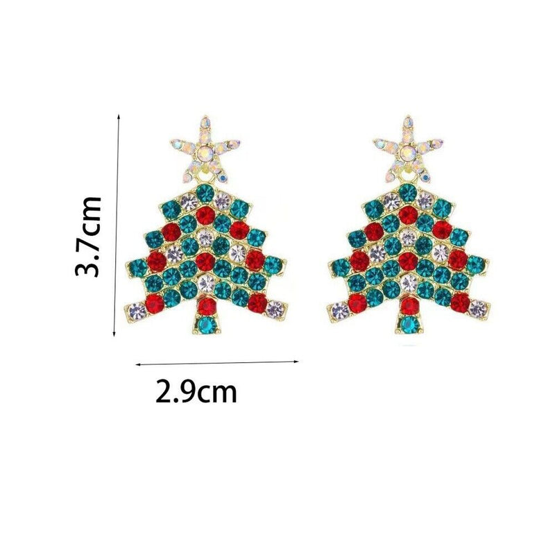 Christmas Tree Dangle Earrings | Women's Jewellery-CLEAR-State of Style