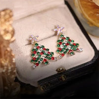 Christmas Tree Dangle Earrings | Women's Jewellery-COLORFUL-State of Style