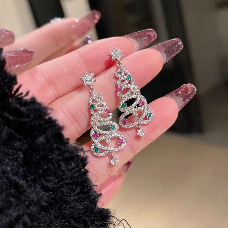 CHRISTMAS TREE TASSEL EARRINGS - Festive Women's Jewellery-State of Style