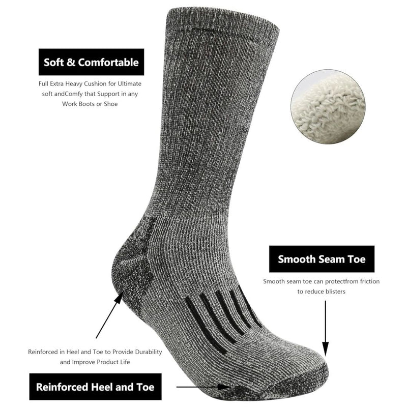 Christoph Traditional Socks – Warm Merino Wool Thermal Hiking Socks-Navy Blue-6.5 - 8.0-State of Style