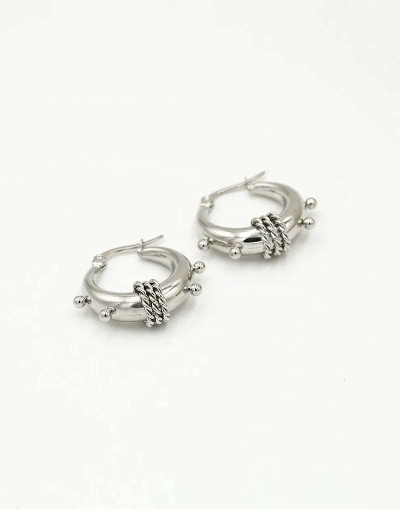 Chunky Bali-Style Earrings-Gold-State of Style