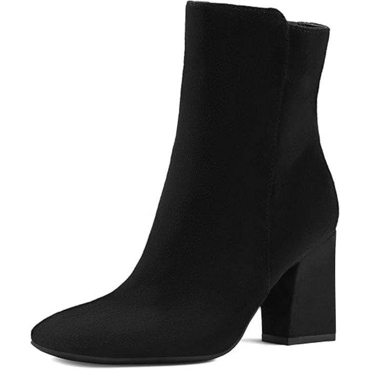 Chunky Block Heel Ankle Boots - Jamie-Black-3-State of Style