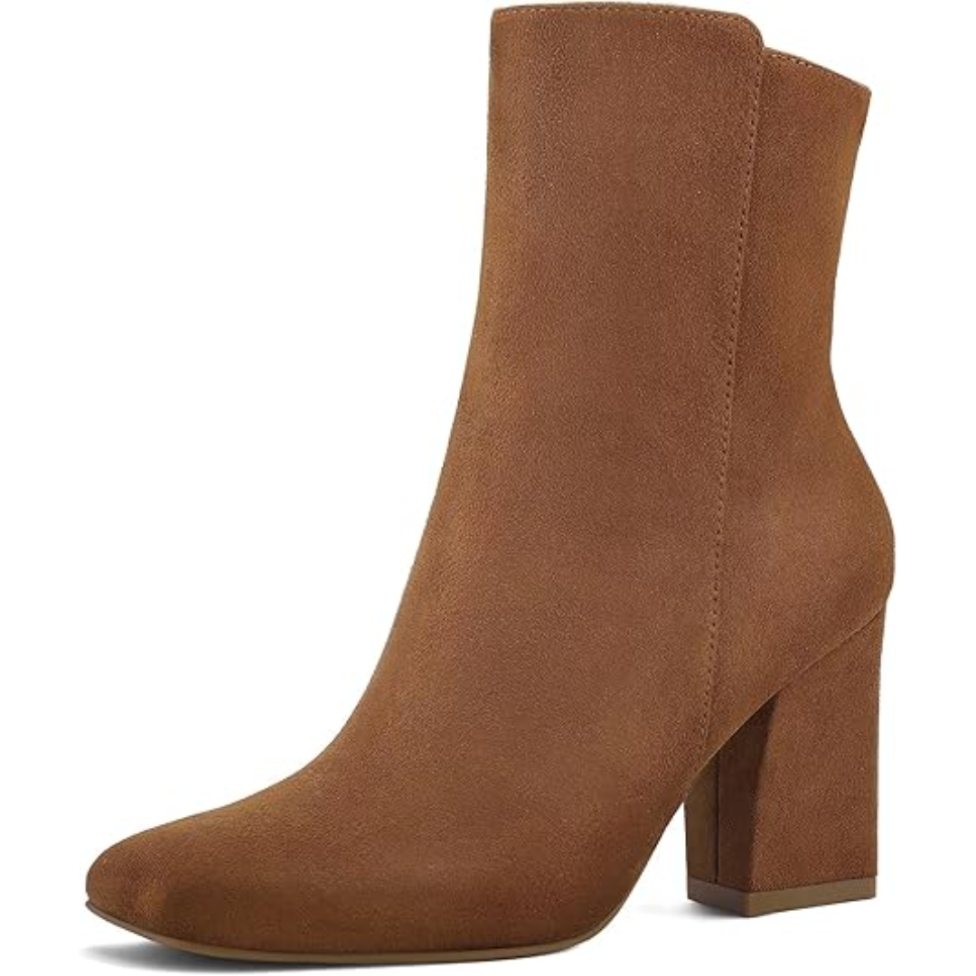 Chunky Block Heel Ankle Boots - Jamie-Brown-3-State of Style