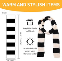 Chunky Knitted Striped Men's Scarf - Chris-Black/Grey-State of Style