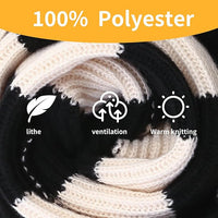 Chunky Knitted Striped Scarf for Men - Chris-Black/Grey-State of Style