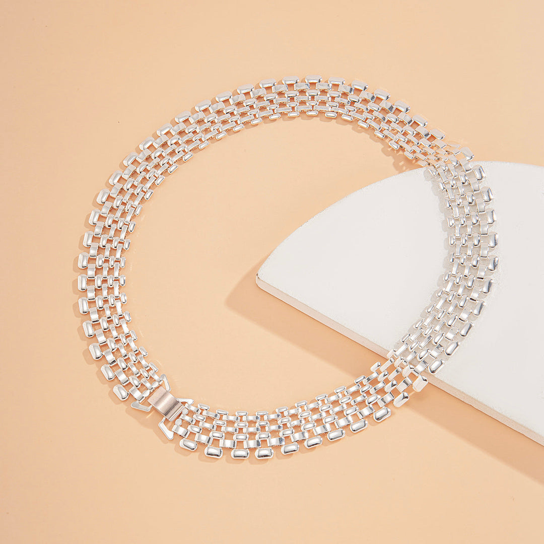 Chunky Statement Necklace | Bold Thick Chain Jewellery-Silver-State of Style