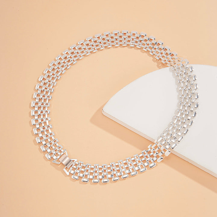 Chunky Statement Necklace | Bold Thick Chain Jewellery-Silver-State of Style