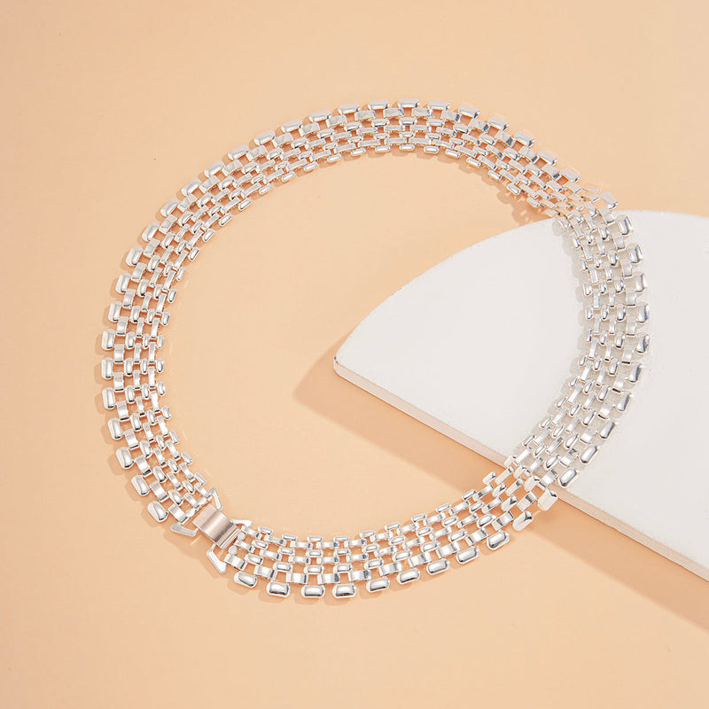 Chunky Statement Necklace | Bold Thick Chain Jewellery-Silver-State of Style