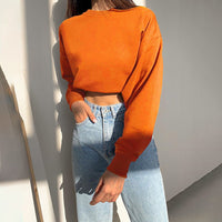 CiaranSweater I Cropped Long-Sleeve Sweater for Women-Black-S-State of Style