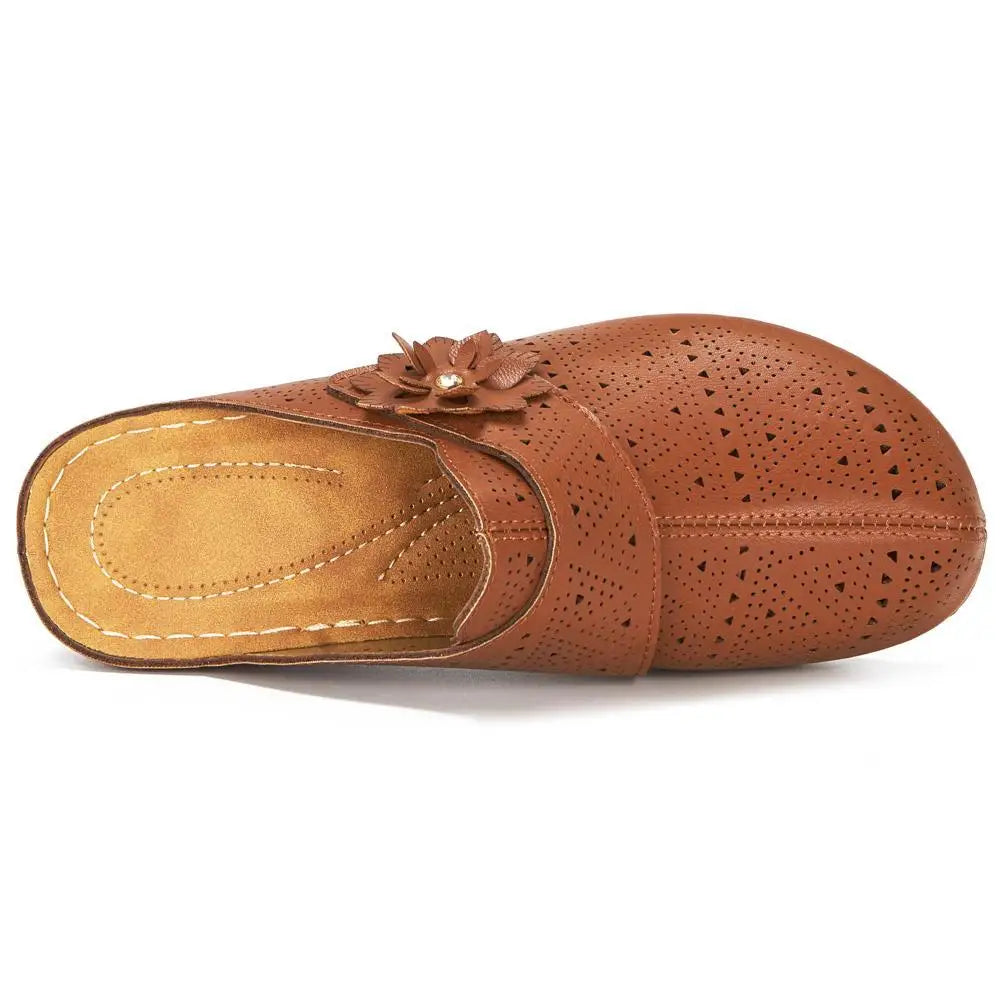 Clara - Orthopedische Cognac Klompen-Bruin-35-State of Style