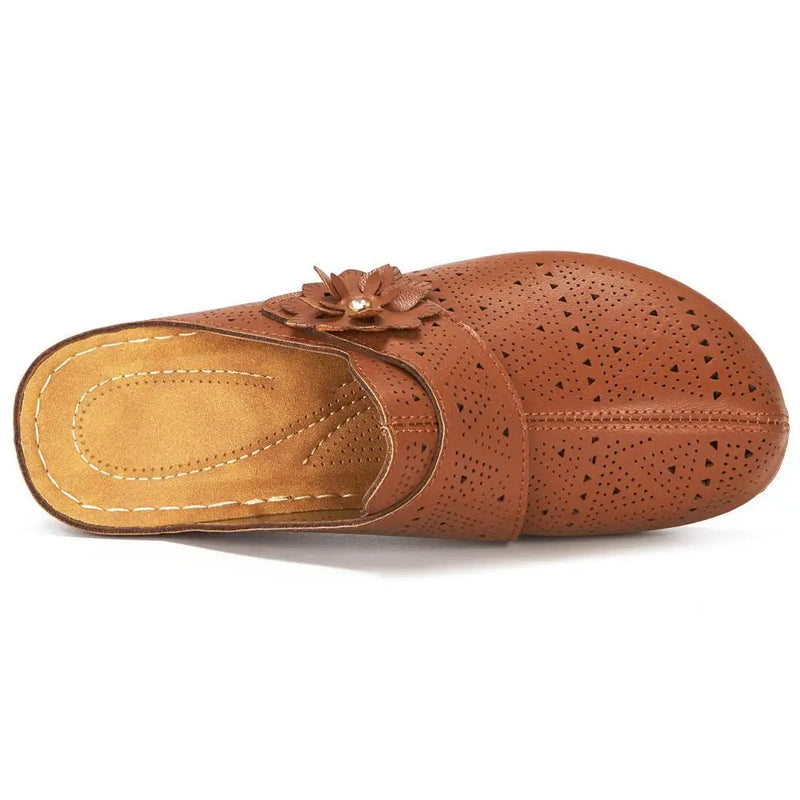 Clara - Orthopedische Cognac Klompen-Bruin-35-State of Style