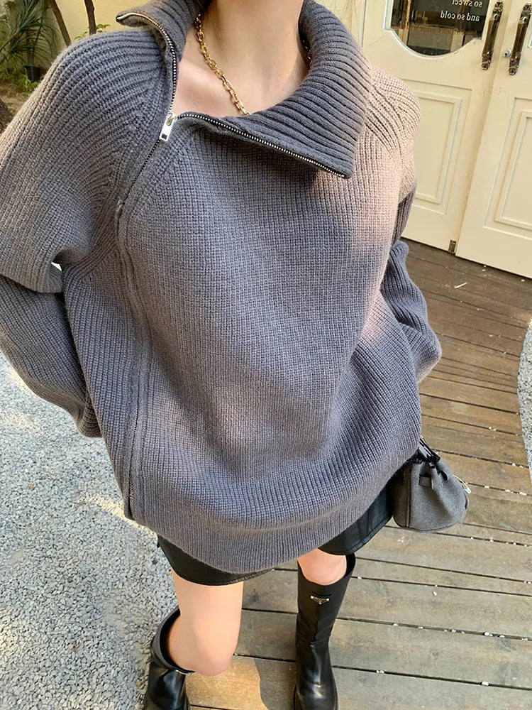 Clara Pullover Vest with Zipper-Black-One Size-State of Style