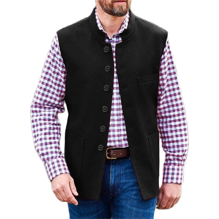 Clark Traditional Vest – Classic Polyester Waistcoat with Modern Appeal-Black-XS-State of Style