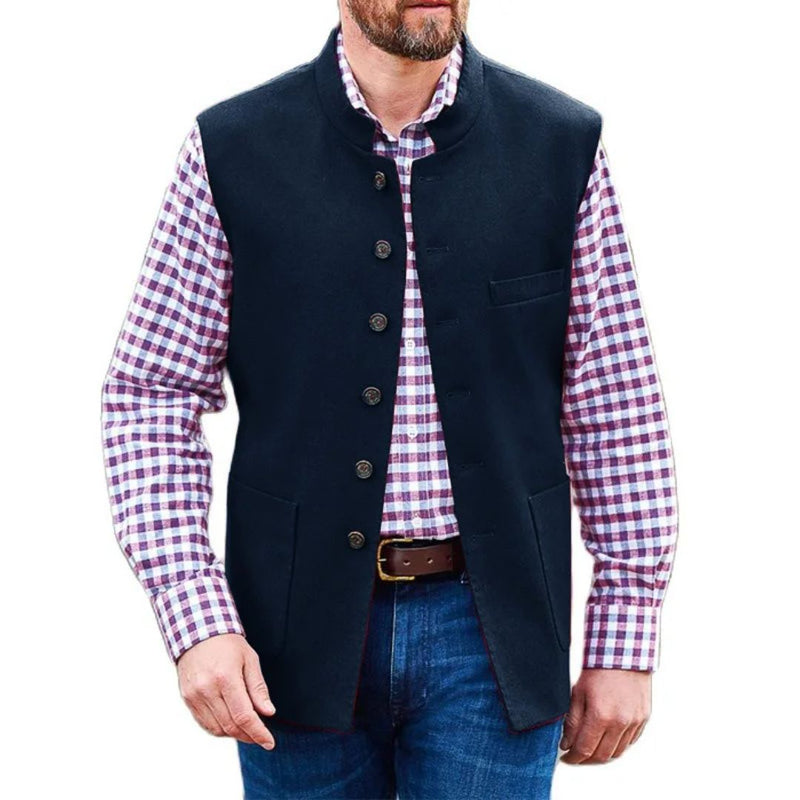 Clark Traditional Vest – Classic Polyester Waistcoat with Modern Appeal-Red-XS-State of Style