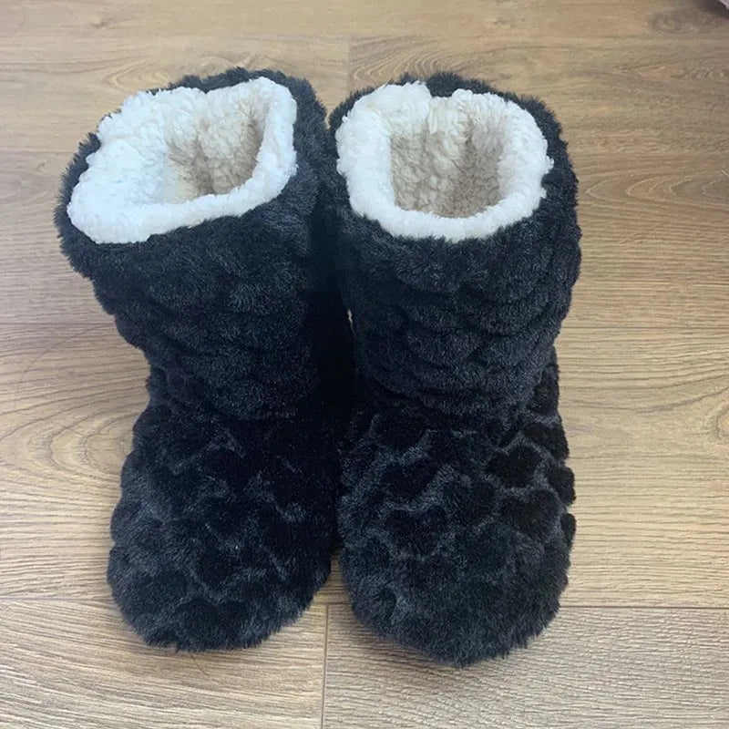 Clary High House Slippers | Warm and Soft Winter Comfort-Black-4.5-5.0-State of Style
