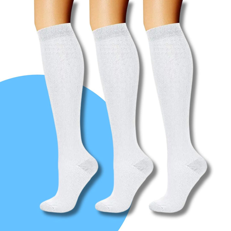 Class 2 Compression Socks - VitalBoost-White-3.5 - 6.5 (S/M)-State of Style