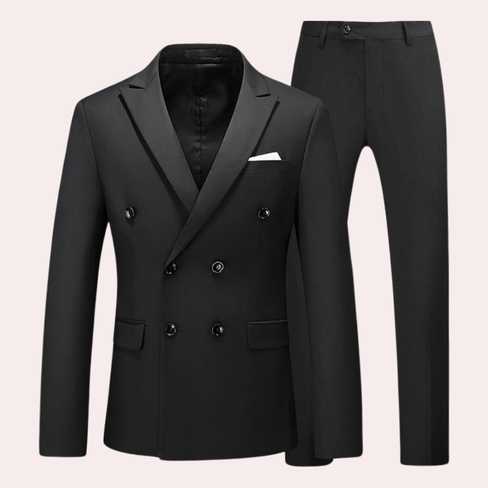 Classic 2-Piece Men’s Suit - Vincent-Black-M-State of Style