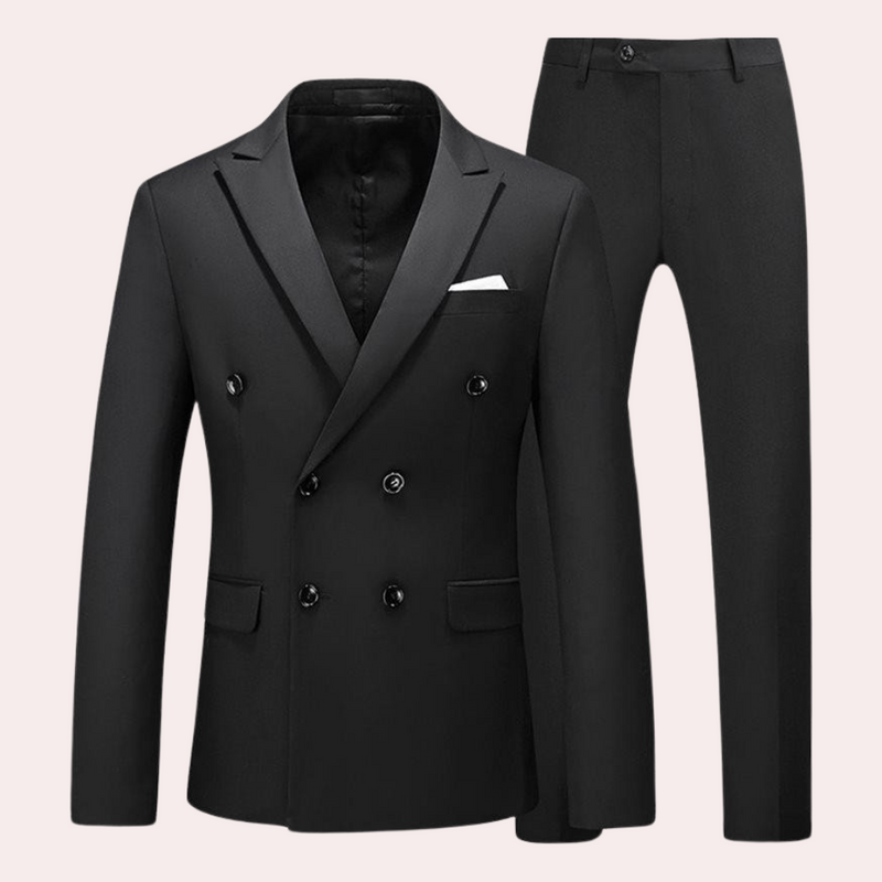 Classic 2-Piece Men’s Suit - Vincent-Black-M-State of Style