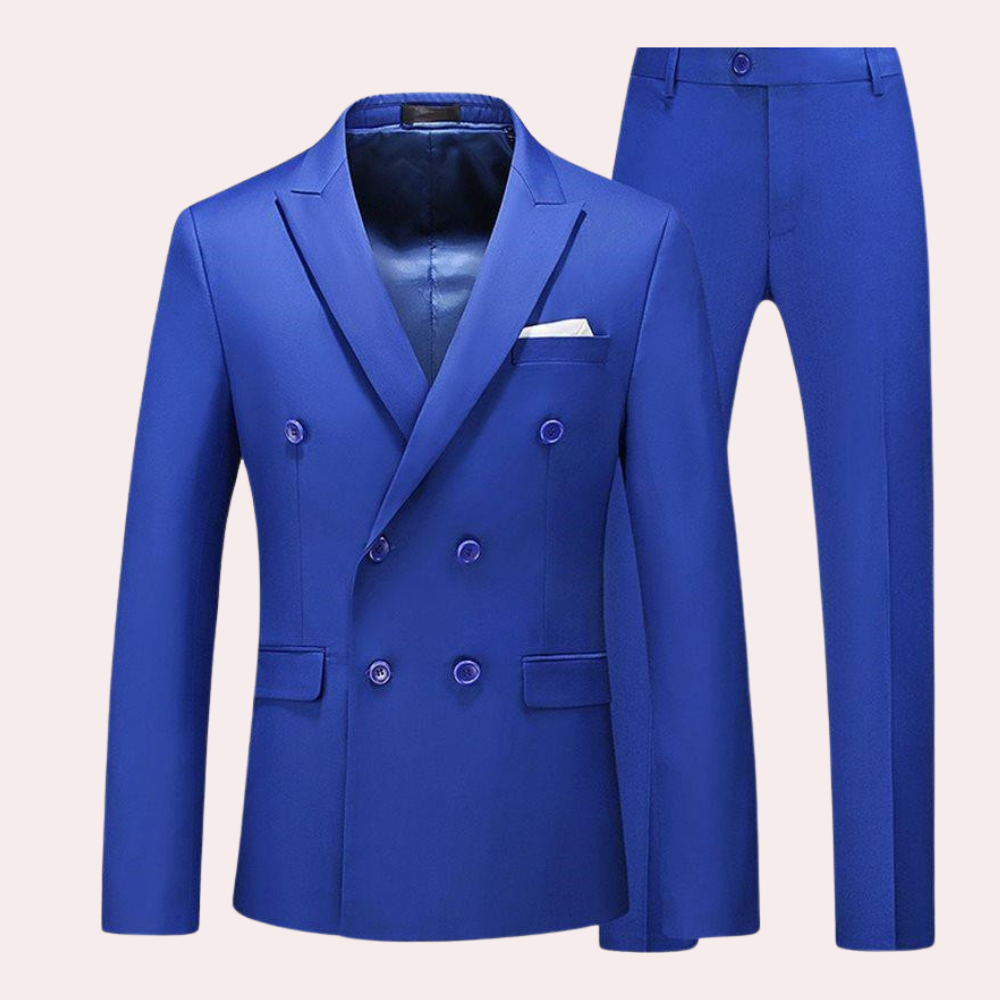 Classic 2-piece Men's Suit - Vincent-Blue-M-State of Style