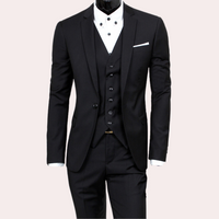 Classic 3-Piece Men's Suit - Theo-Black-S-State of Style