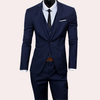 Classic 3-Piece Men's Suit - Theo-Dark blue-S-State of Style