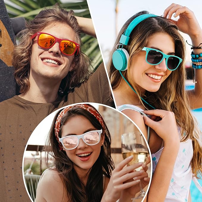 Classic 80's Retro Polarised Sunglasses - Jamie-Matte black frame | Amber Scarlet Mirror Lens-State of Style