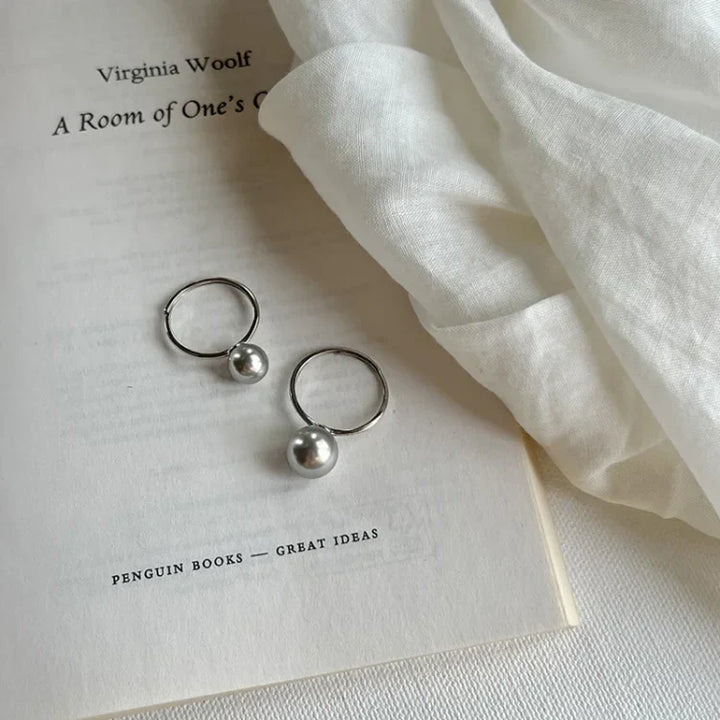 Classic Adjustable Pearl Ring - Sofia-White-State of Style