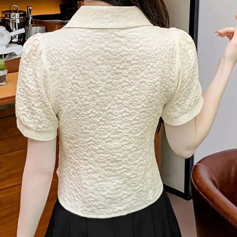 Classic Beige Summer T-shirt for Women - Lina-XS-State of Style