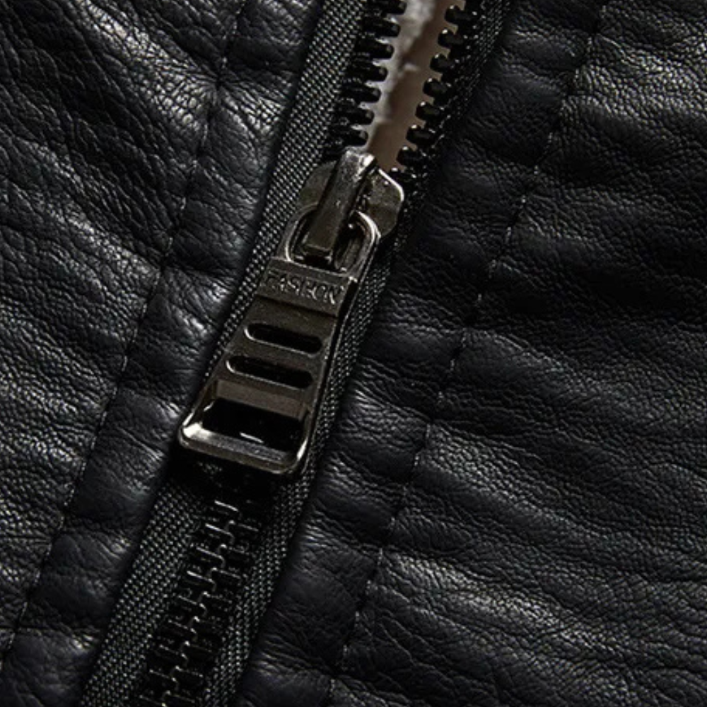 Classic Black Leather Men's Jacket with Timeless Design - Luca-S-State of Style